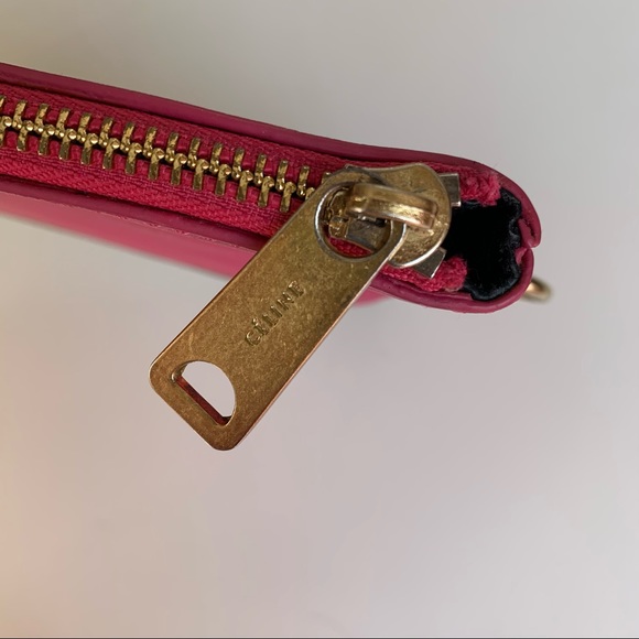 COPY Celine pink and grey leather pouch - Picture 6 of 16